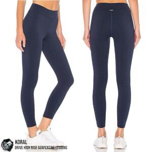KORAL ACTIVEWEAR DRIVE HIGH RISE SERPENTINE LEGGING IN MARITIME BLUE SNAKE PRINT